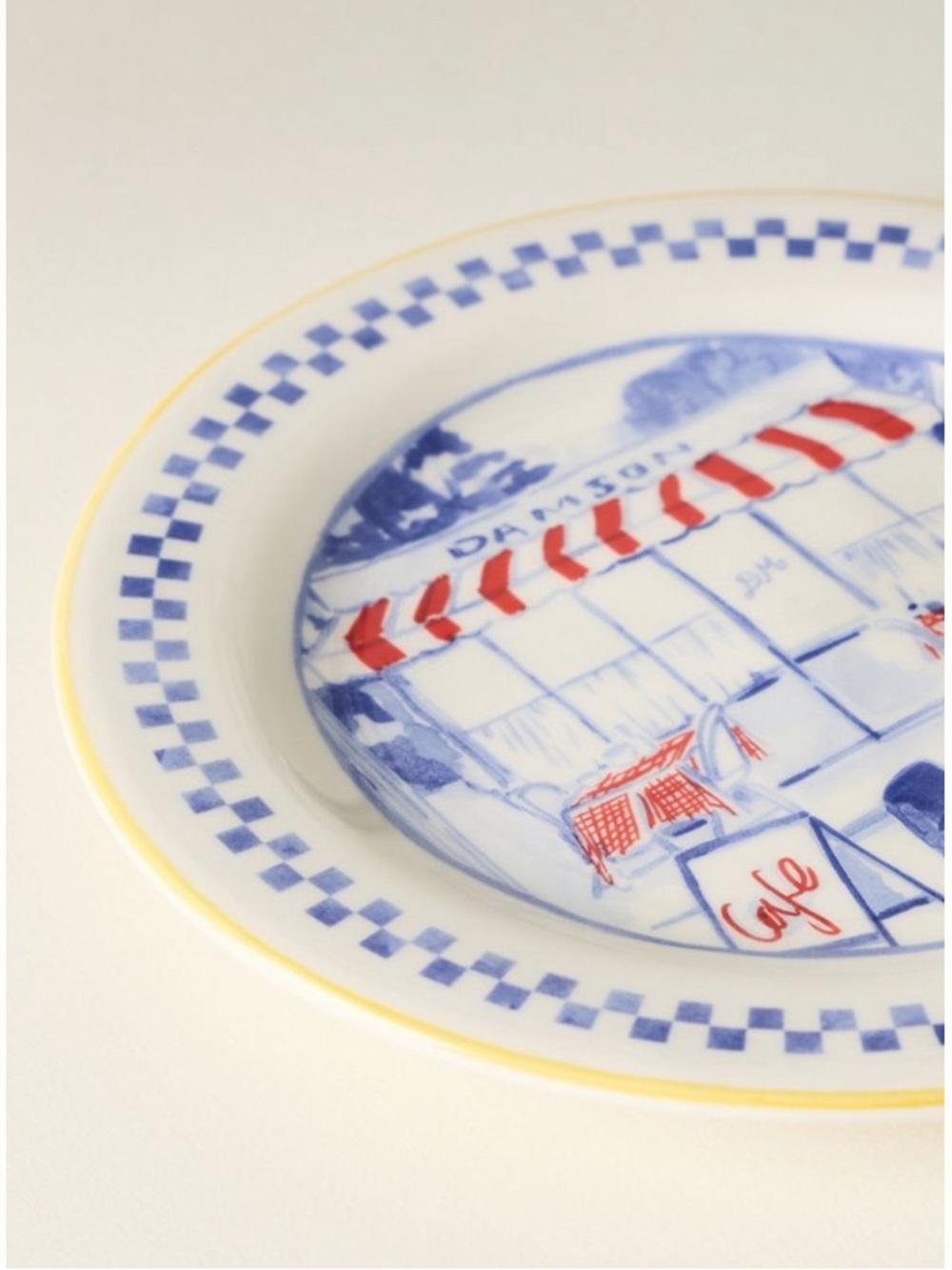 Anthropologie x Damson Madder Italian Stoneware Dessert Plates (4) NWT - Picture 3 of 13
